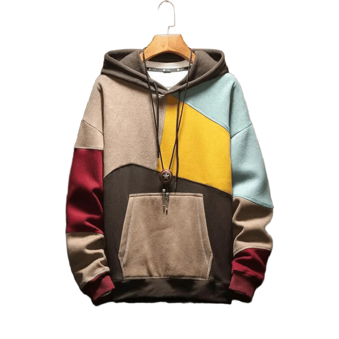 Damen Hoodie mit Farbblock-Design und Kängurutasche