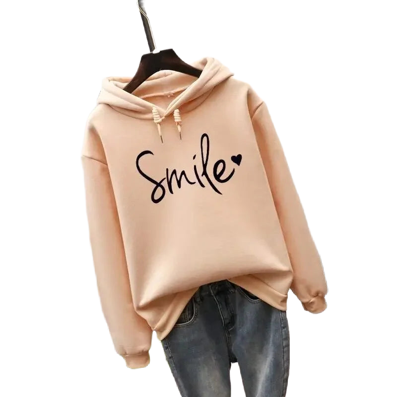 Damen Hoodie mit Smile-Aufdruck