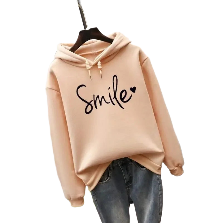 Damen Hoodie mit Smile-Aufdruck