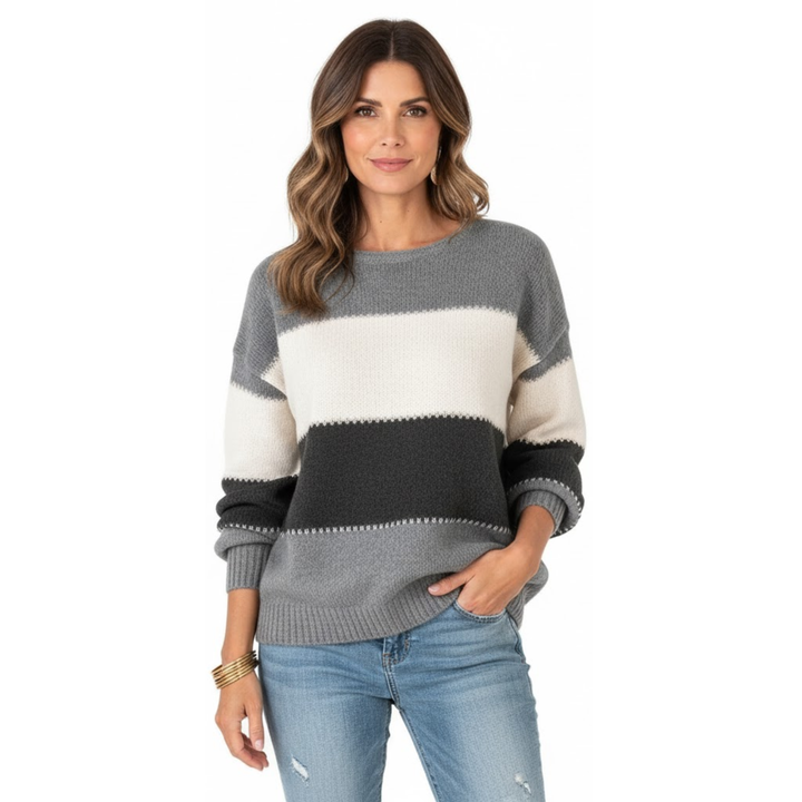 Damen Strickpullover mit langen Ärmeln