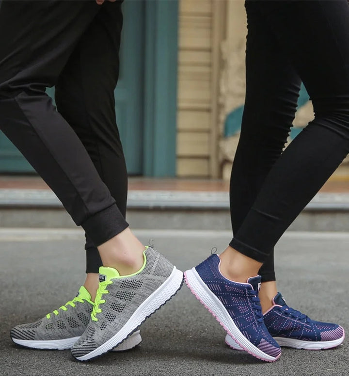 Damen Sneakers mit atmungsaktivem Material und ergonomischer Sohle, ideal für den Alltag und Sport.