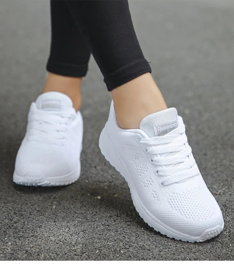 Damen Atmungsaktive Sneakers: Leichtes Textil-Obermaterial, ergonomische Sohle für Komfort, perfekt für den Alltag oder…