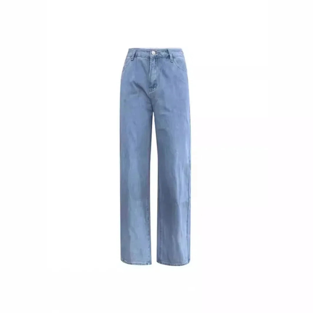 Damen Baggy Jeans aus weichem Denim mit lockerer Passform und modernen Seitentaschen für Alltag und Freizeit.