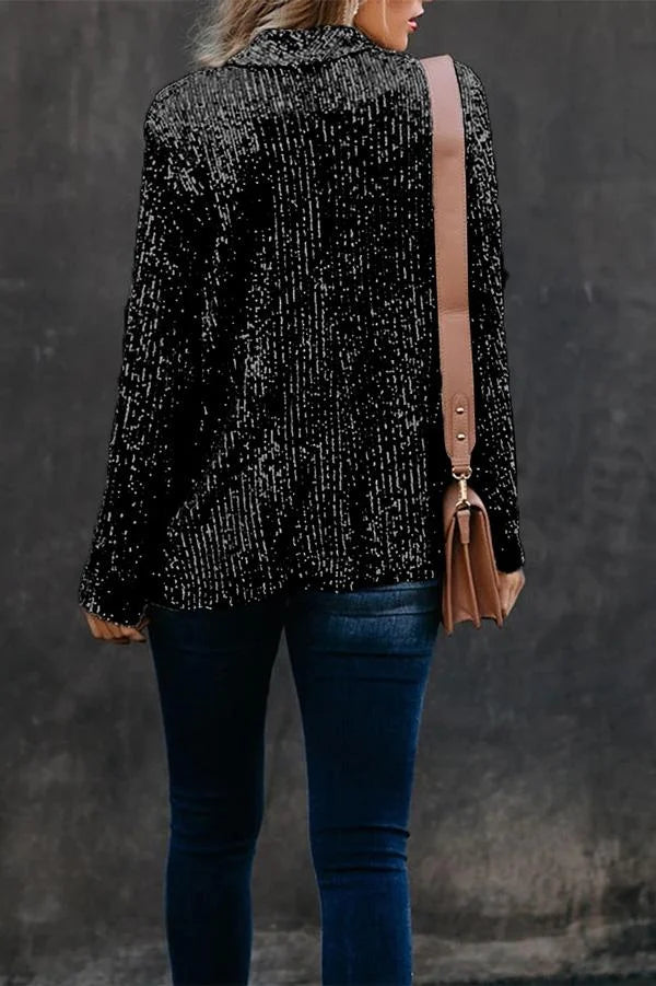 Damen Blazer aus hochwertigem Stoff mit Pailletten und elegantem Schnitt für einen stilvollen Auftritt.