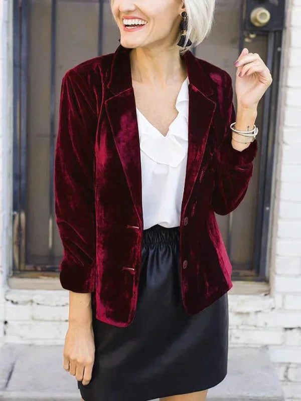 Damen Blazer mit weichem Finish und elegantem Schnitt