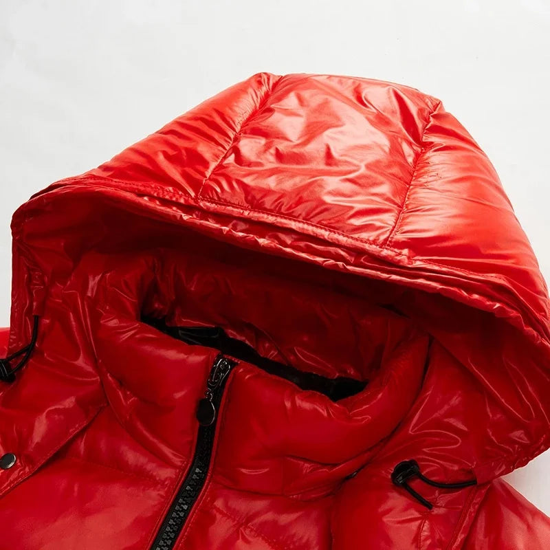 Damen Winter Daunenjacke mit Kapuze