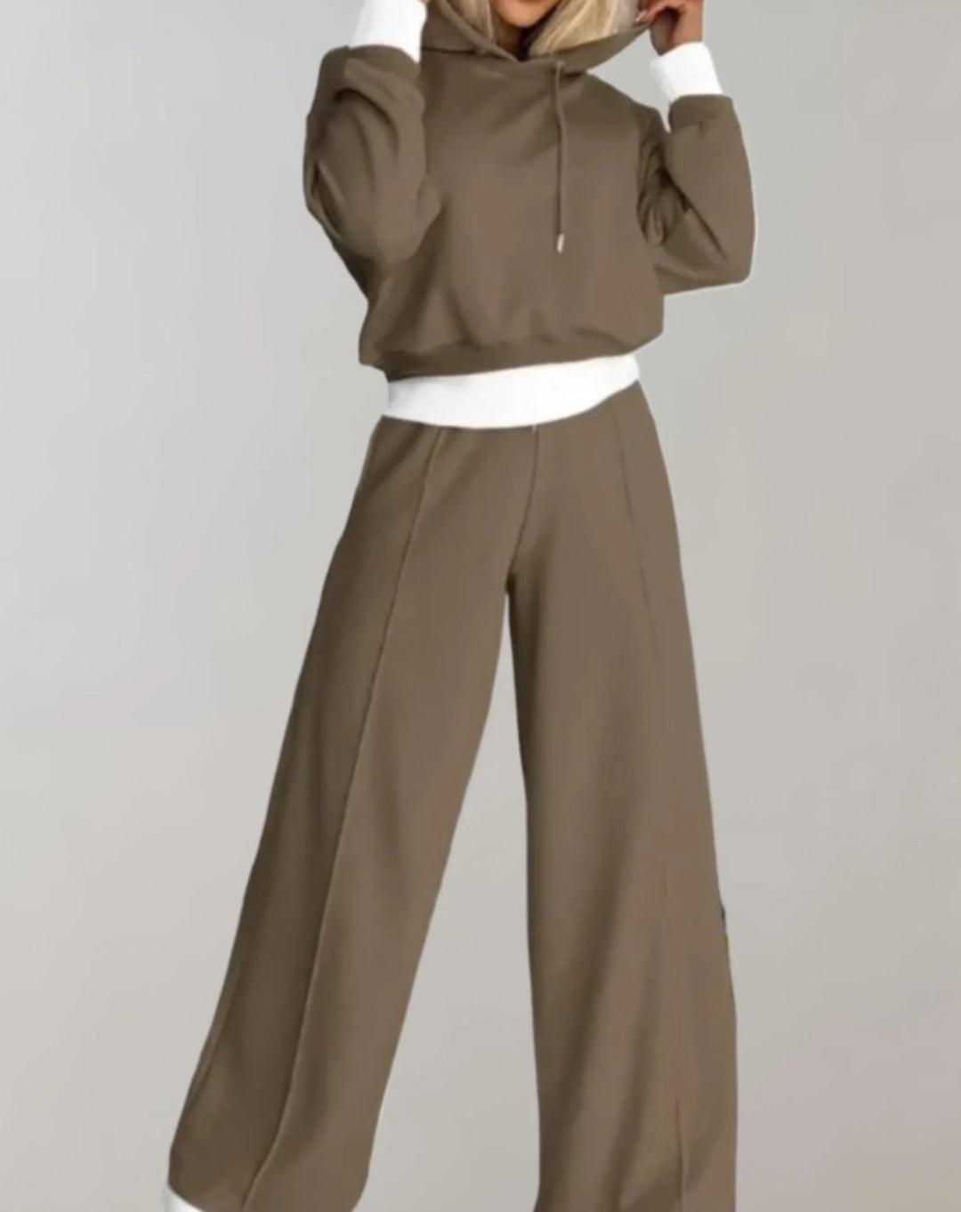 Damen Loungewear Set mit Kapuze und Kordelzug
