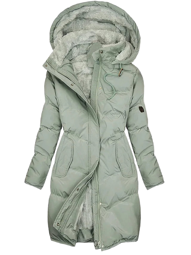 Damen Isolierte Winterjacke mit Kapuze und Taschen