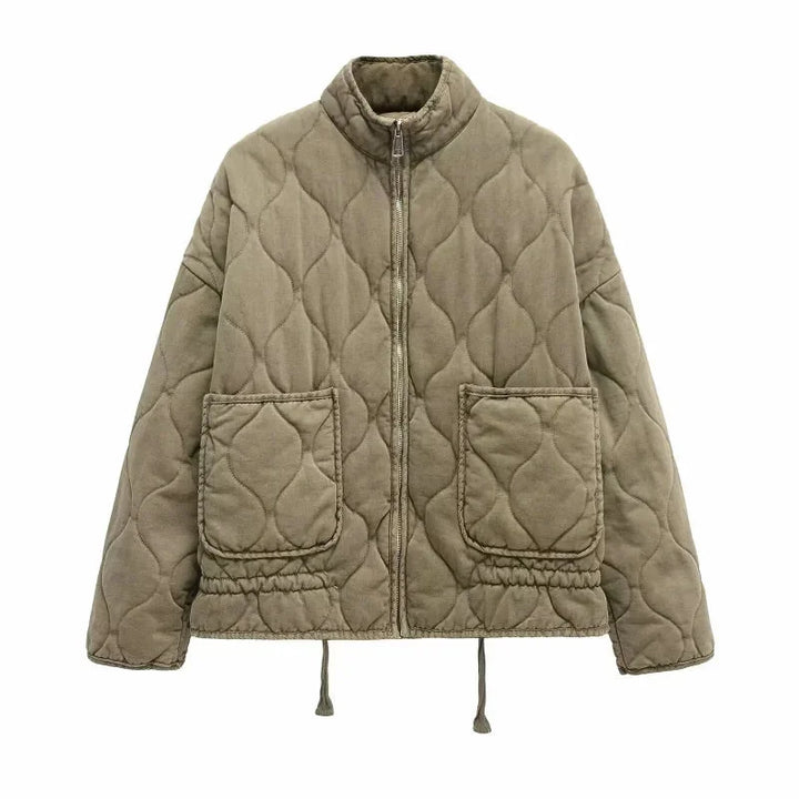 Damen Jacke mit Stehkragen und Taschendetails