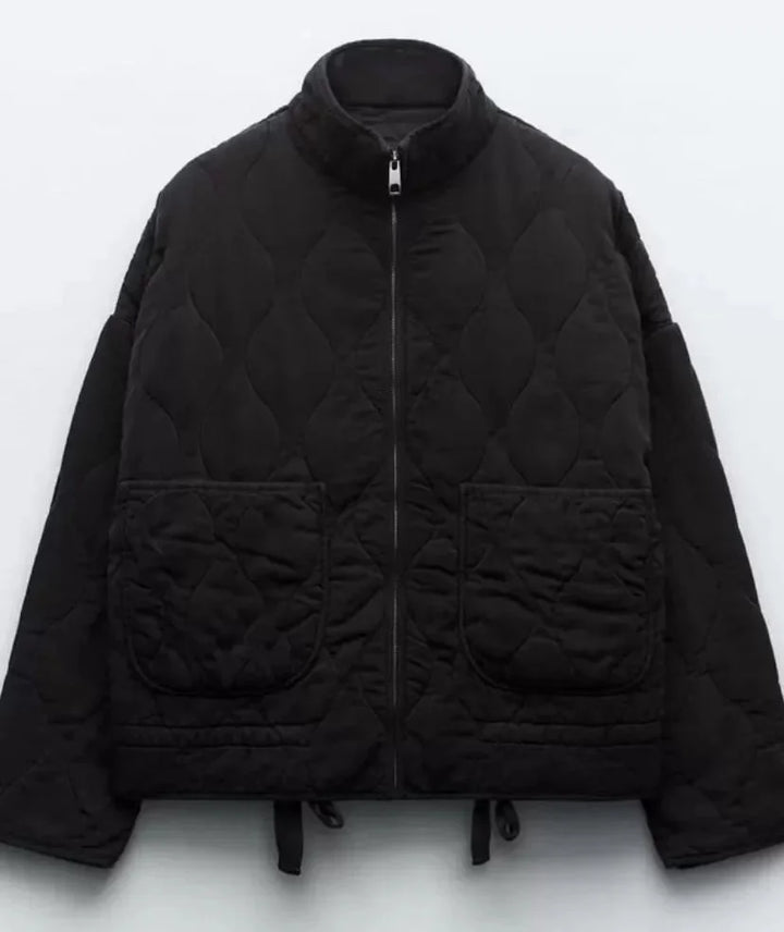 Damen Jacke mit Stehkragen und Taschendetails