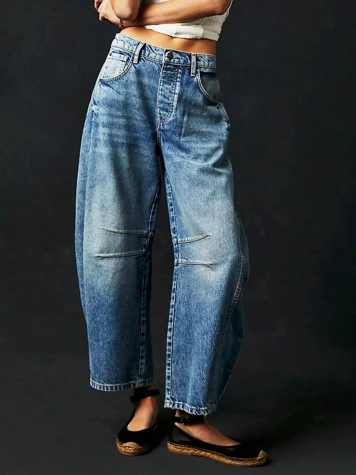Damen Jeans im Fassschnitt