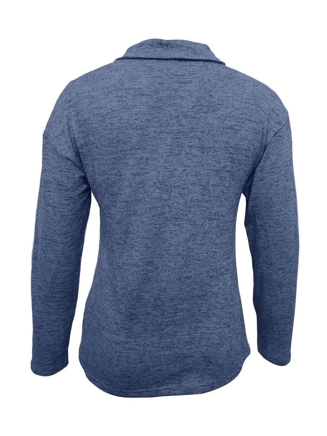 Damen Langarmshirt aus weichem Baumwollgemisch, mit Reißverschlusskragen und lockerem Schnitt für einen lässigen Look.