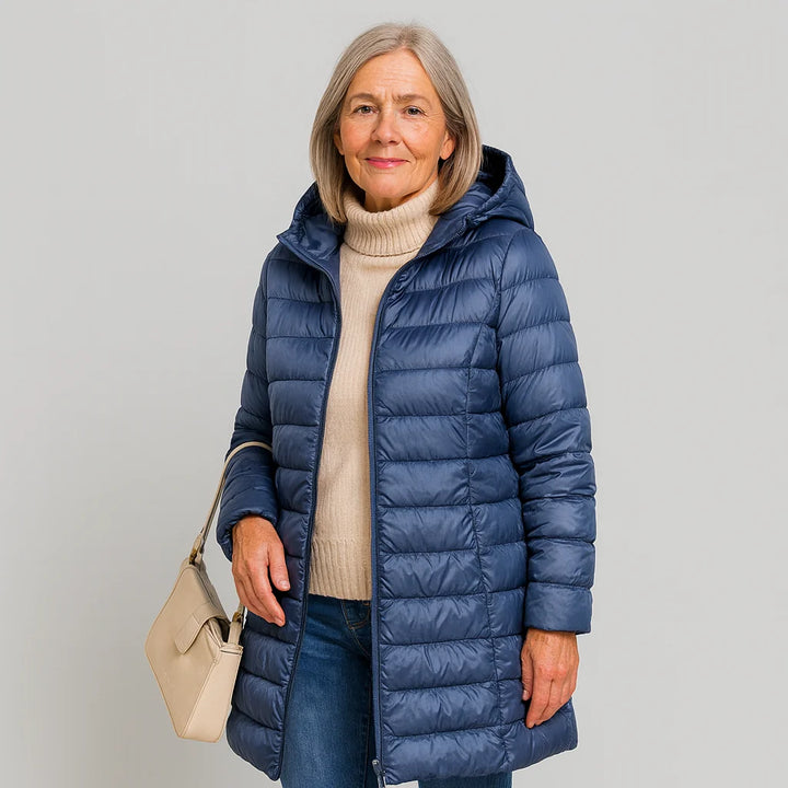 Damen Leichte Daunenjacke mit Kapuze