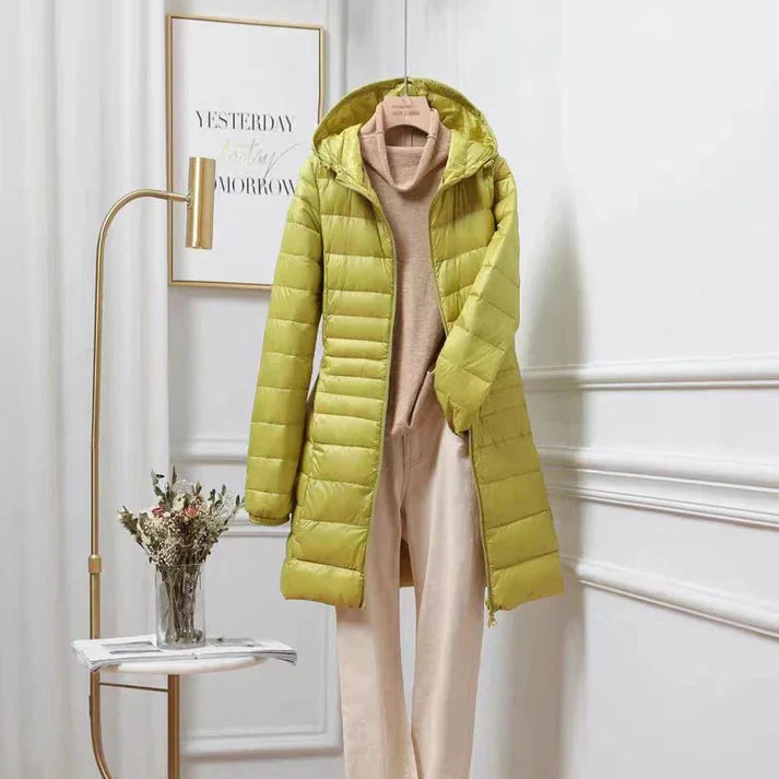 Damen Leichte Daunenjacke mit Kapuze
