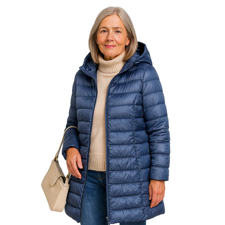 Damen Leichte Daunenjacke mit Kapuze