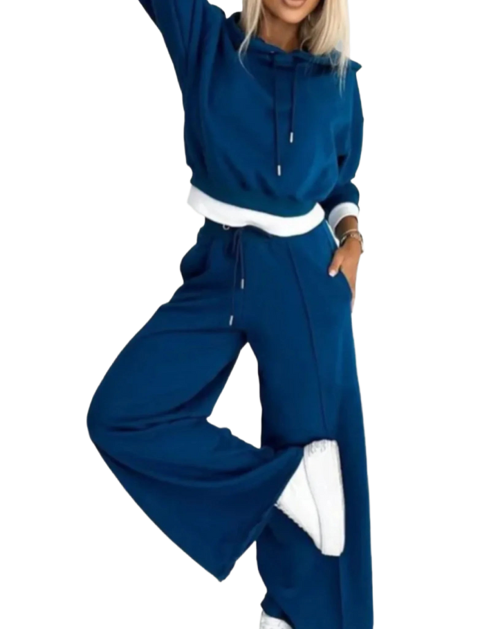 Damen Loungewear Set mit Kapuze und Kordelzug