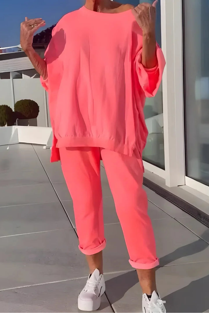 Damen Loungewear-Set mit Oversized Top und Jogginghose