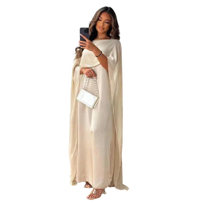 Damen Maxikleid mit Cape für elegante Abendveranstaltungen – High-quality product image.