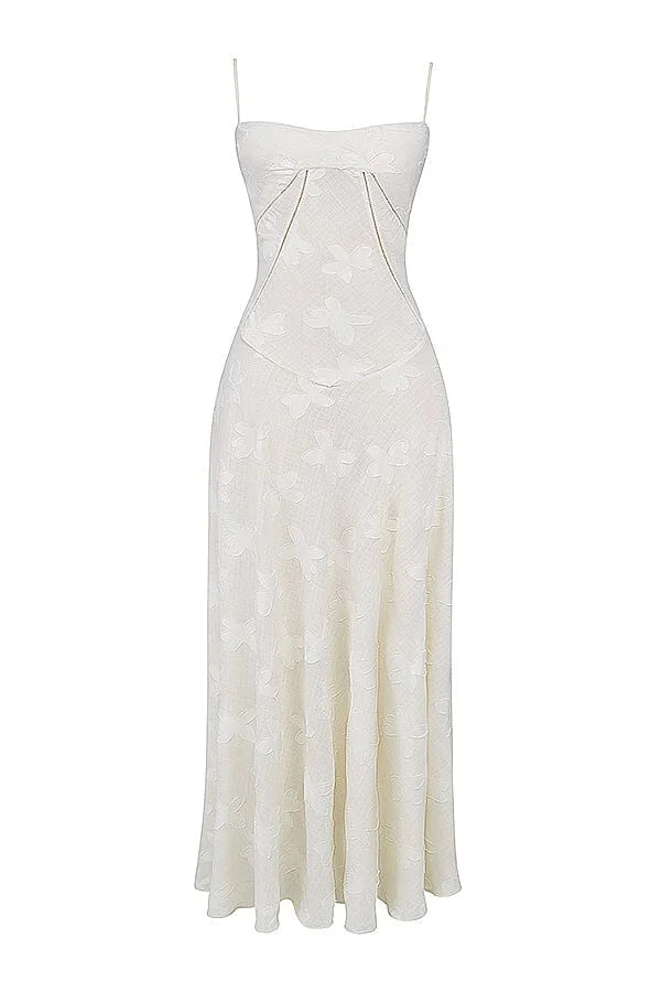 Damen Maxikleid mit Spaghettiträgern und Blumenmuster – High-quality product image.