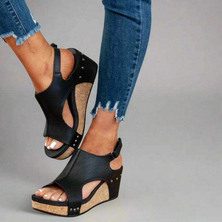 Damen Orthopädische Keilsandalen mit Korksohle
