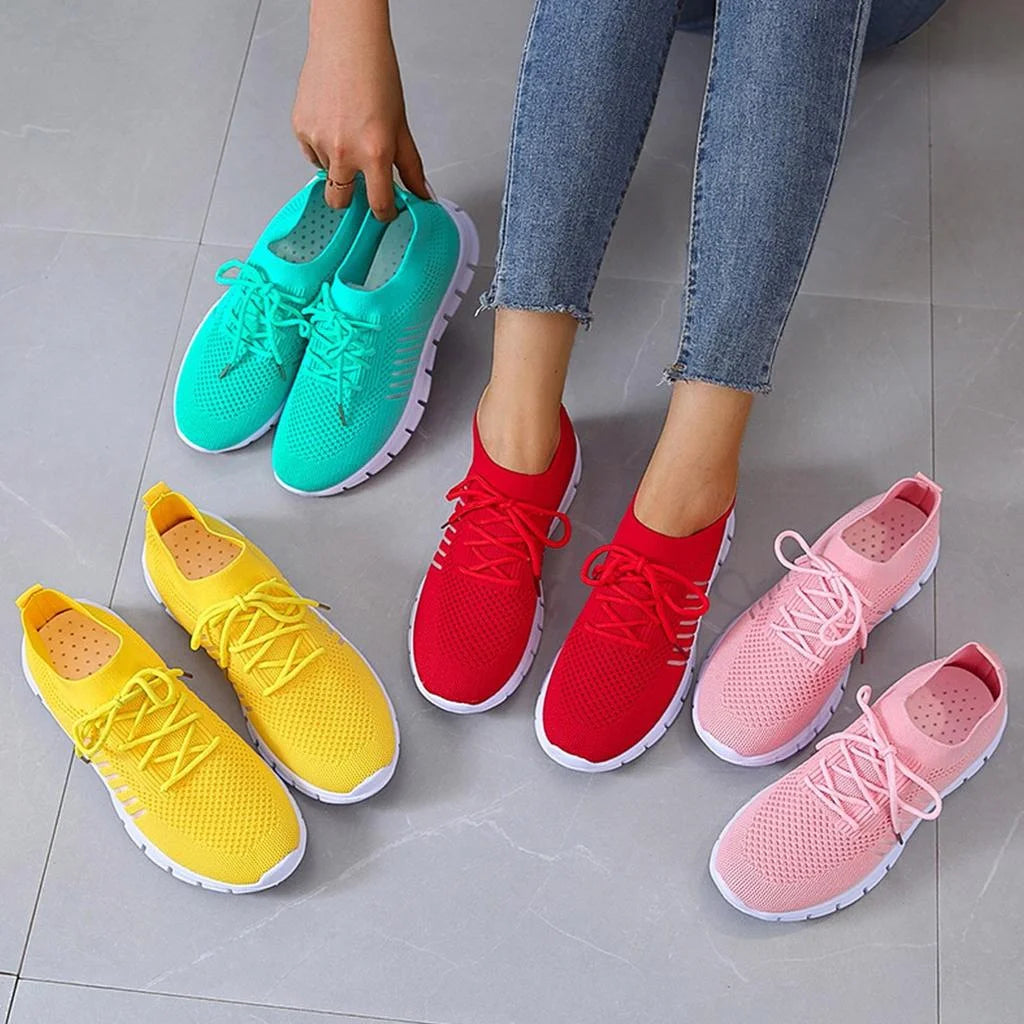 Orthopädische Damen Sneakers aus atmungsaktivem Netz mit Komfortsohle - für maximalen Tragekomfort und optimale…