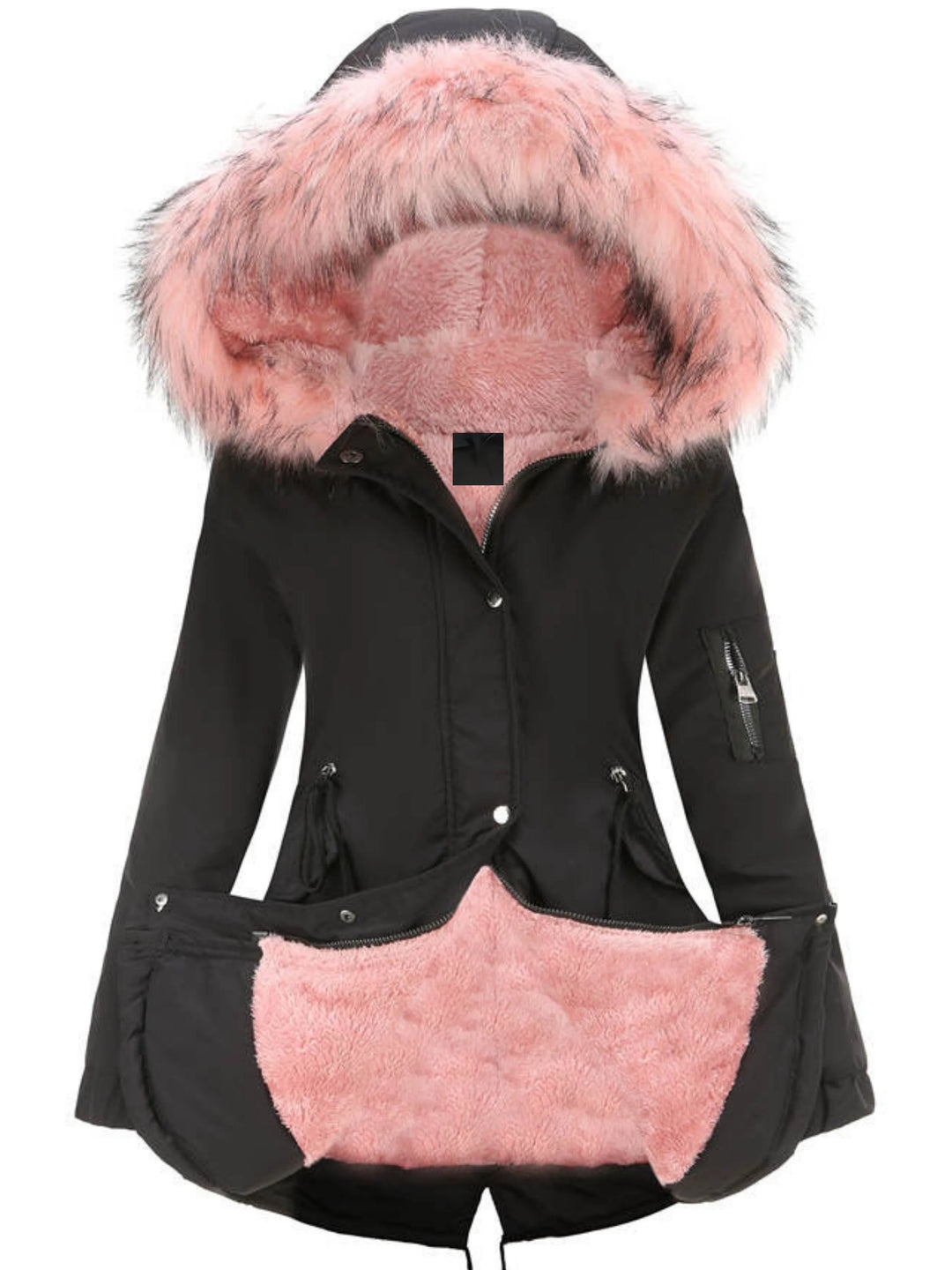 Damen Parka mit Kapuze, warmem Futter und schützenden Taschen für kalte Wintertage. Ideal für Outdoor-Aktivitäten.