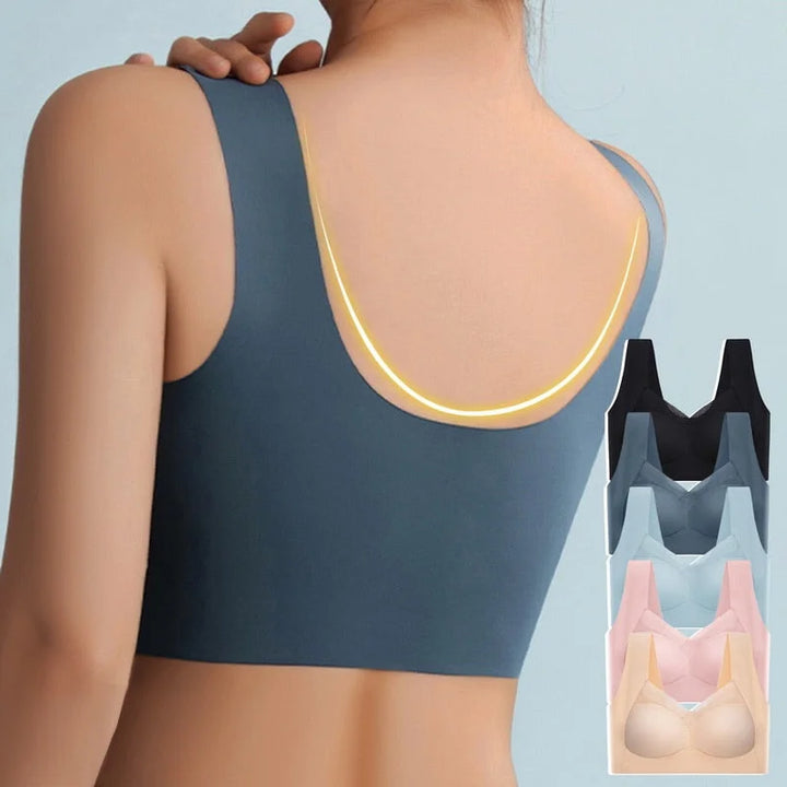 Damen Push-Up BH nahtlos mit breiten Trägern aus weichem Material in schlichtem Design.