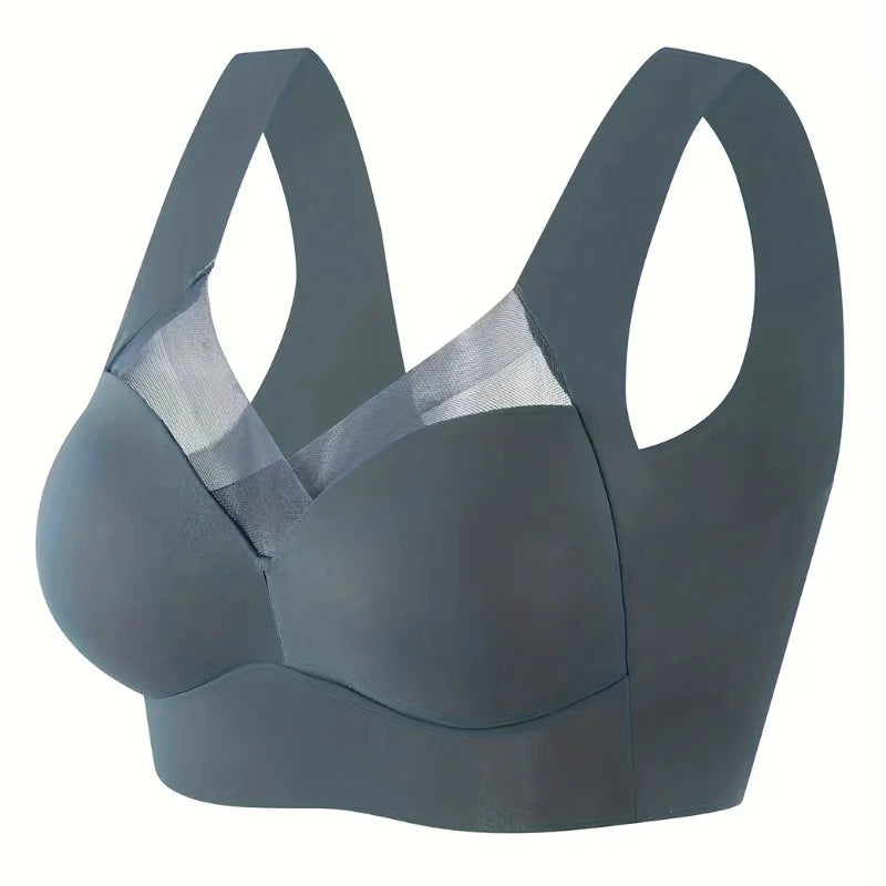 Damen Push-Up BH aus nahtlosem Material mit breiten Trägern, perfekt für zusätzlichen Halt und Komfort.