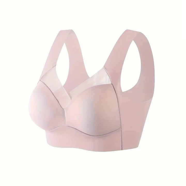 Nahtloser Damen Push-Up BH mit breiten Trägern in sanfter Spitze, für hohen Tragekomfort und optimalen Halt.