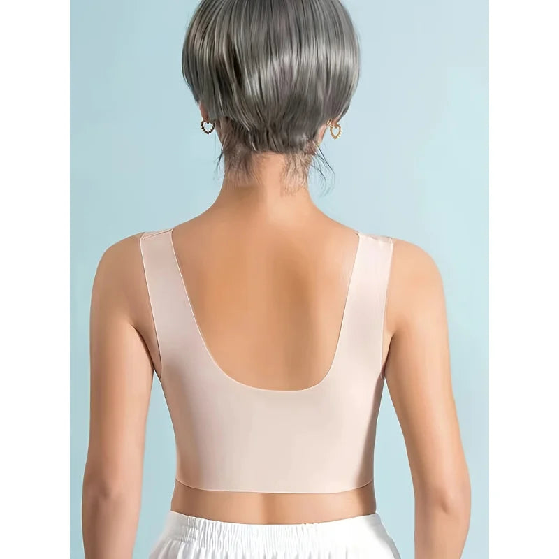 Nahtloser Damen Push-Up BH mit breiten Trägern in trendigem Design und angenehmem Material.