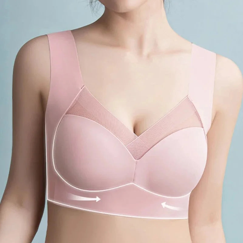 Nahtloser Damen Push-Up BH mit breiten Trägern, aus weichem Material für optimalen Tragekomfort. Perfekt für den Alltag oder…