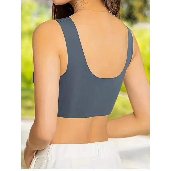 Damen Push-Up BH aus nahtlosem Stoff mit breiten Trägern für hohen Tragekomfort und perfekten Sitz.