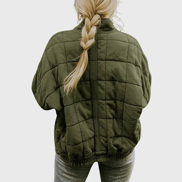 Kurze Damen Steppjacke mit Taschen