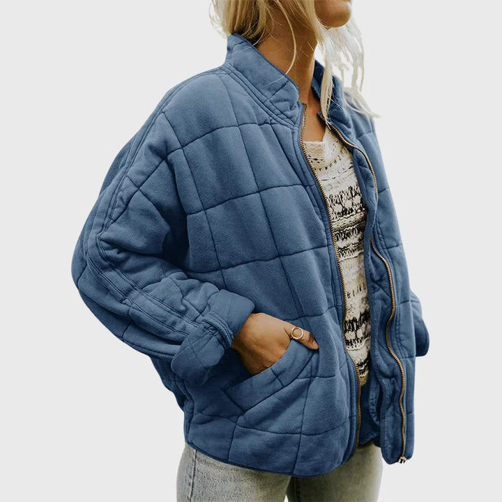 Kurze Damen Steppjacke mit Taschen