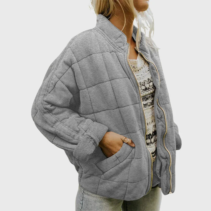 Kurze Damen Steppjacke mit Taschen