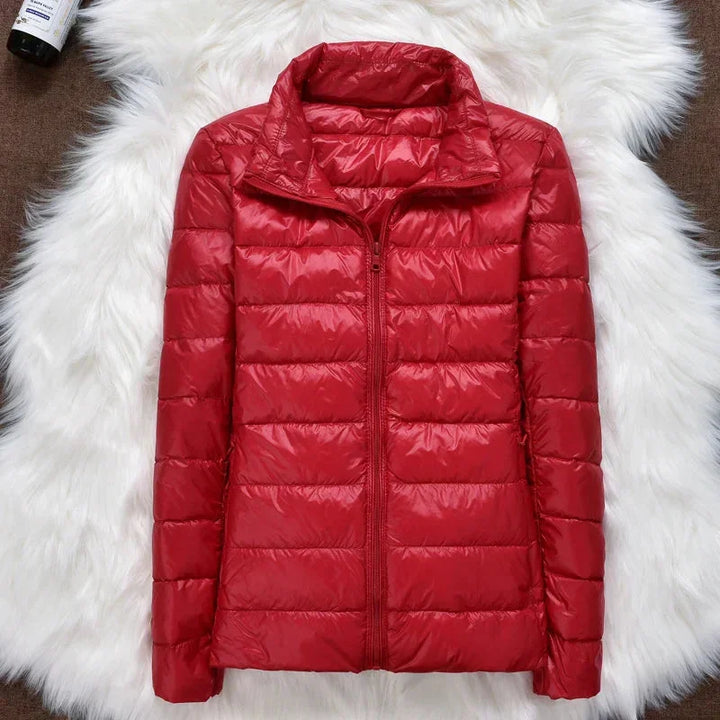 Damen Steppjacke mit Kapuze und Reißverschluss