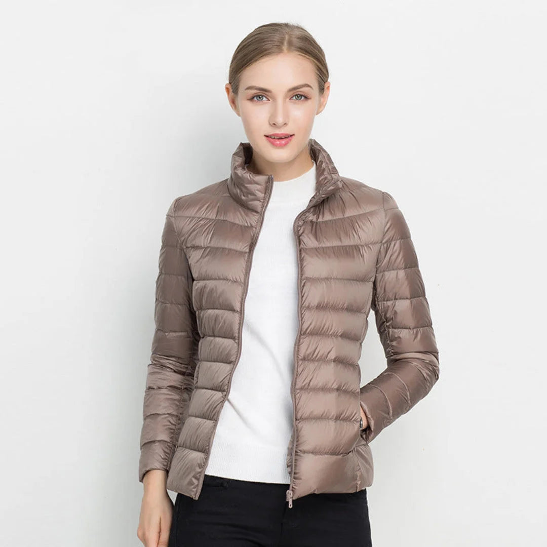 Damen Steppjacke mit leichter Fütterung und Stehkragen