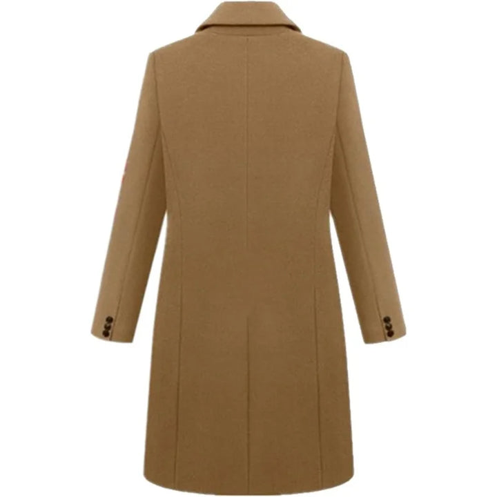 Damen Trenchcoat mit Knopfleiste, langem Schnitt, aus strapazierfähigem Baumwoll-Mix, ideal für Frühling und Herbst.