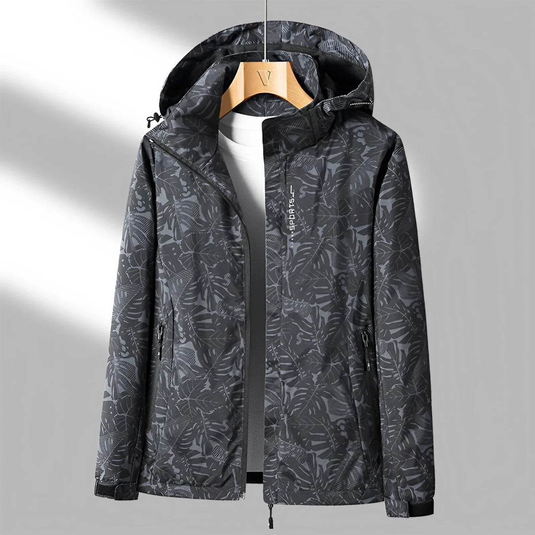 Regenjacke mit Kapuze für Frauen mit Muster und Taschen