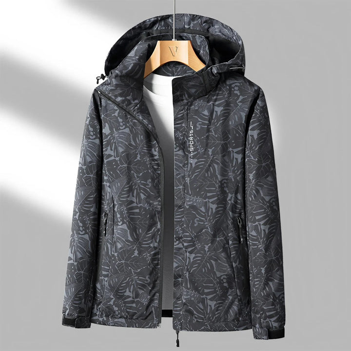 Regenjacke mit Kapuze für Frauen mit Muster und Taschen