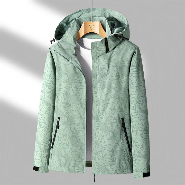 Regenjacke mit Kapuze für Frauen mit Muster und Taschen