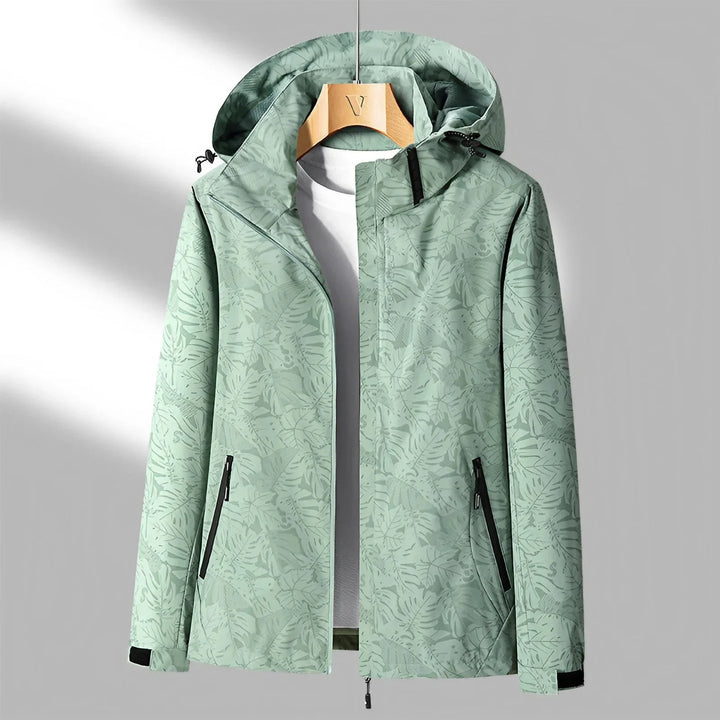 Regenjacke mit Kapuze für Damen mit Muster und Taschen
