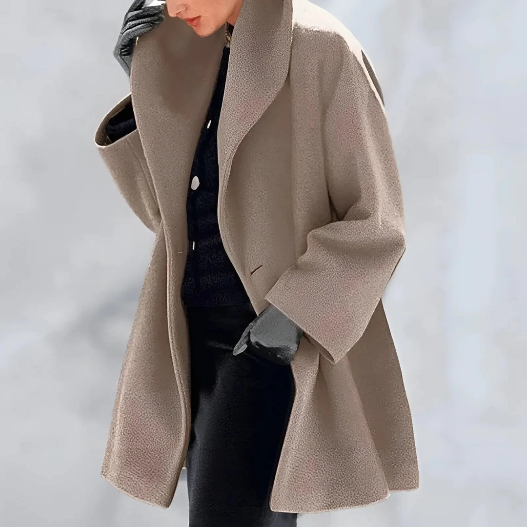 Damen Wintermantel in A-Linie mit seitlichen Taschen