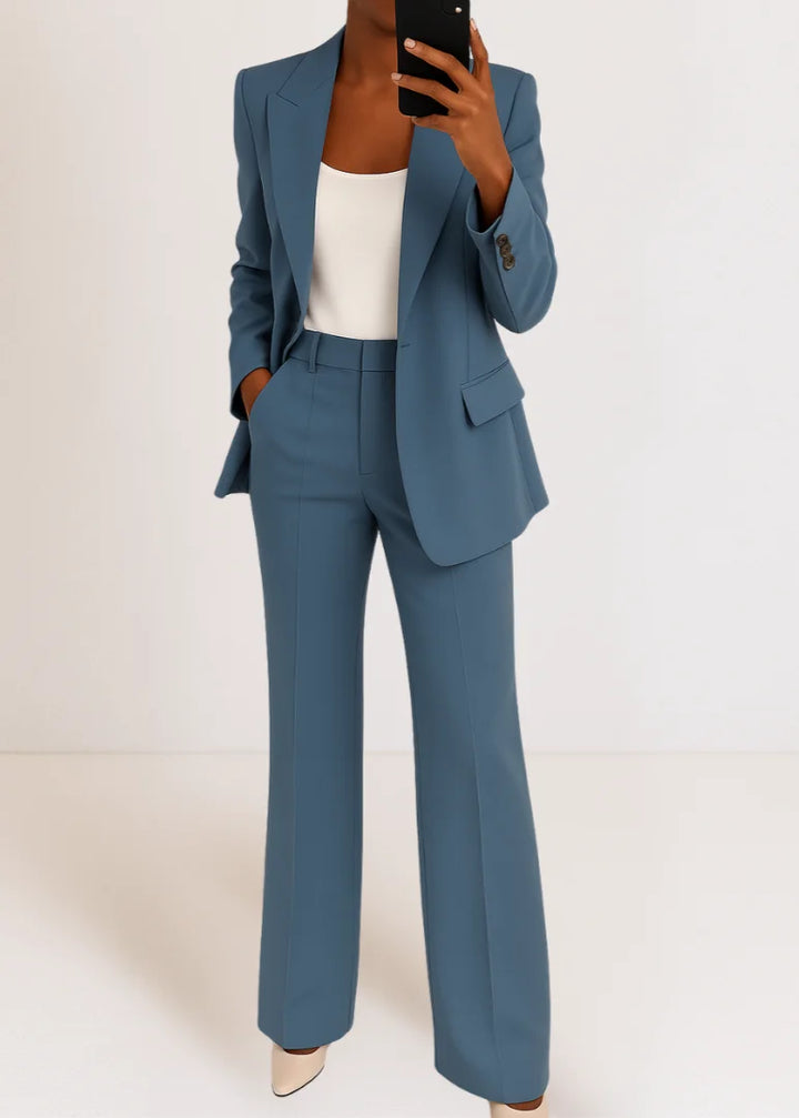 Damen Zweiteiler Hosenanzug mit Blazer und Hose
