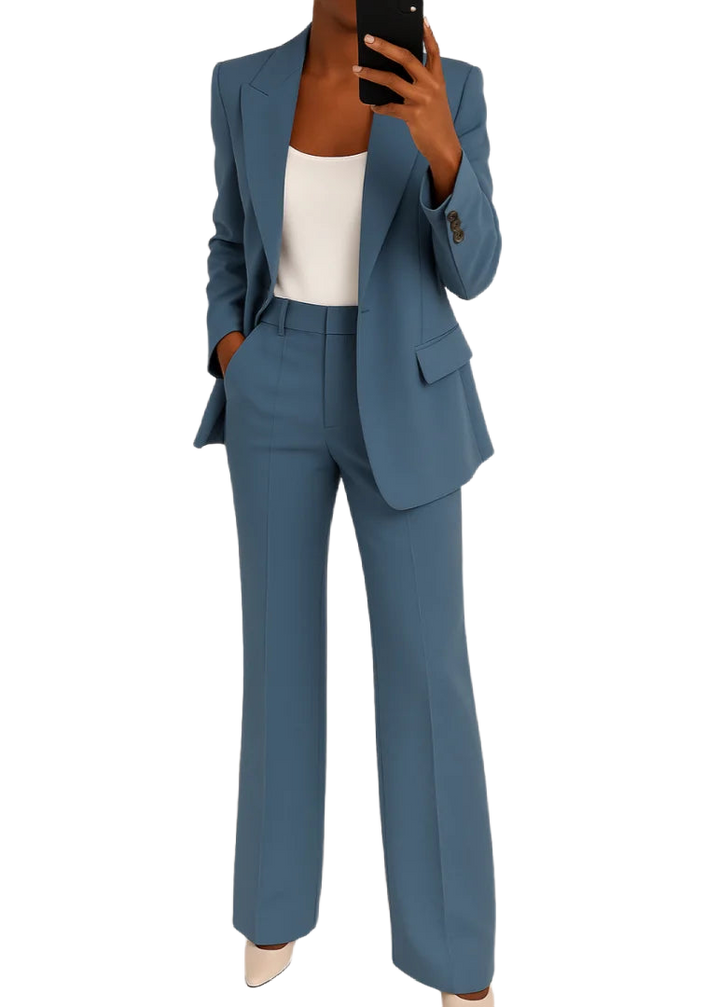 Damen Zweiteiler Hosenanzug mit Blazer und Hose