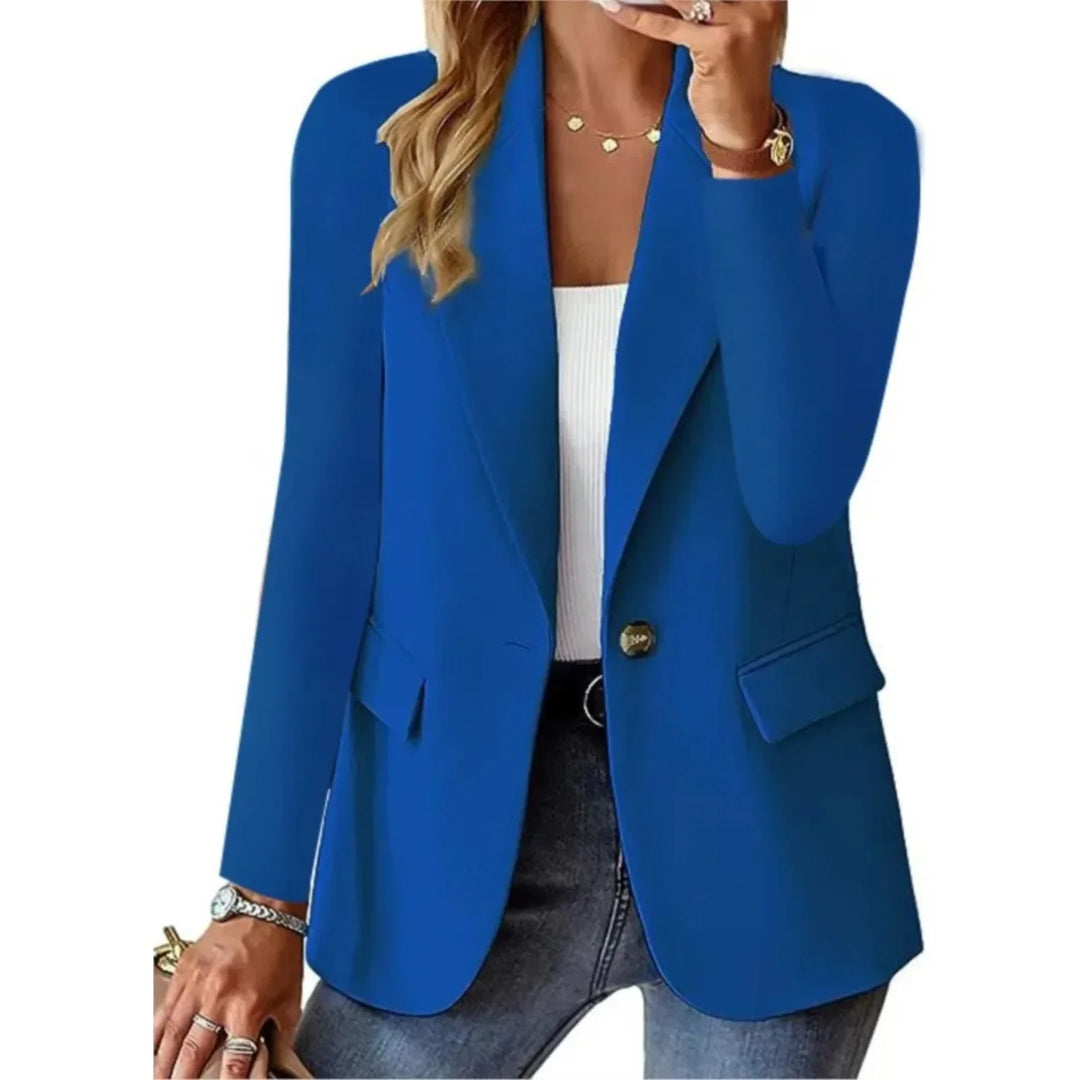 Damenblazer mit schmaler Passform und Knopfverschluss