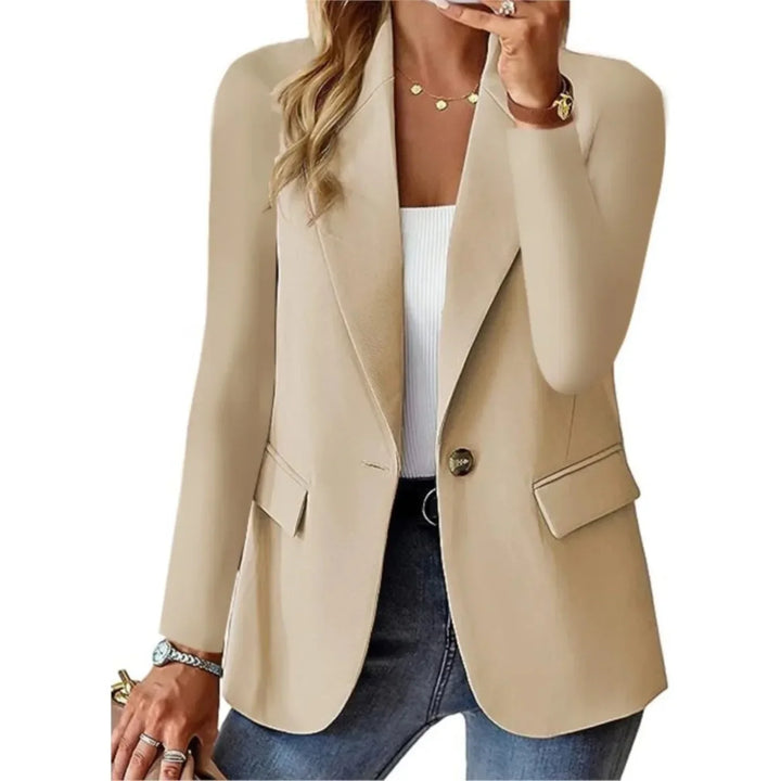 Damenblazer mit schmaler Passform und Knopfverschluss