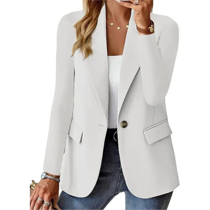 Damenblazer mit schmaler Passform und Knopfverschluss