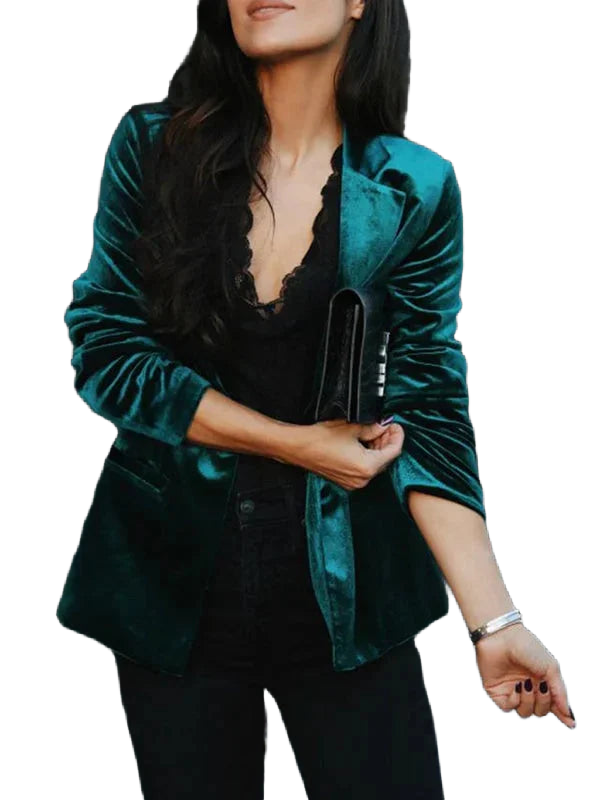 Damenblazer mit weichem Finish und elegantem Schnitt