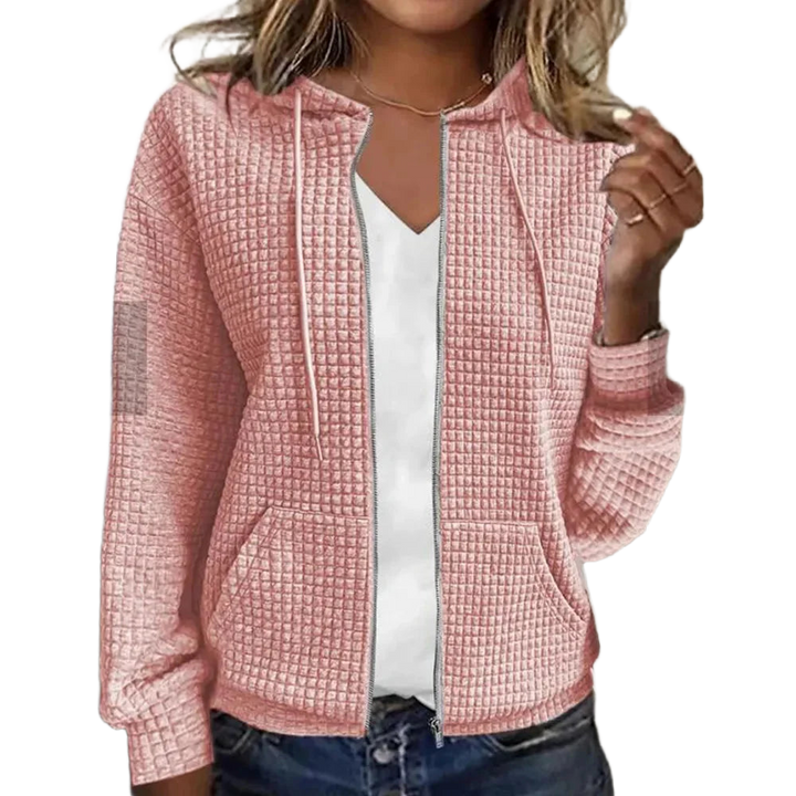 Damenjacke mit Kapuze und Reißverschluss